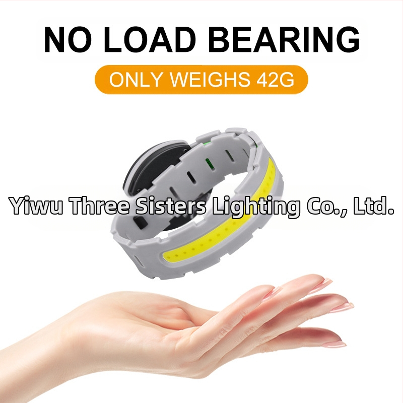 Гривна за бягане с COB LED, Type-C зареждане, ABS корпус, водоустойчива, батерия 800 mAh, обхват 200–500 м