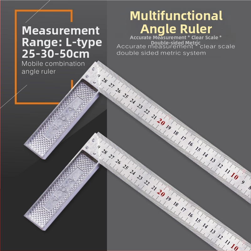L-образен ъгломер от високовъглеродна стомана за измерване на ъгли, точност 1 мм, възможна персонализация