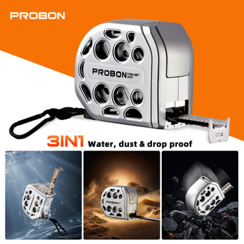 PROBON rozsdamentes acél mérőszalag, 7,5 m, önzáró, vízálló, kopásálló