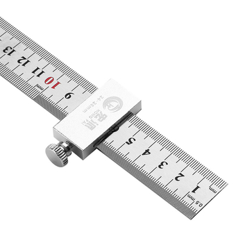 Позициониращ блок за линейка от неръждаема стомана за дървообработване — инструмент за подравняване на линия, ограничителен блок, плъзгач