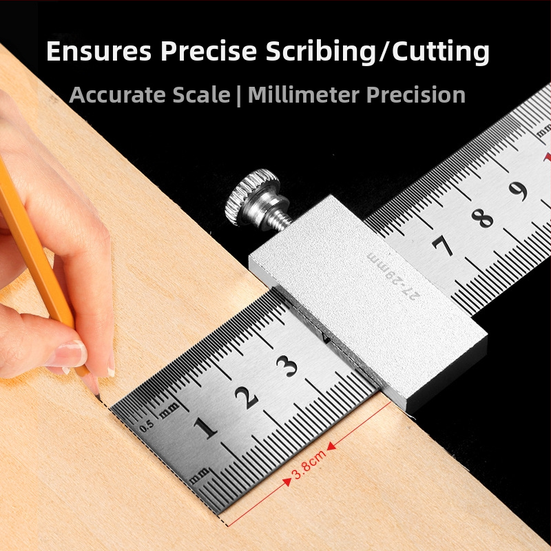 Hongpai стоманен линейник за позициониране на блок и плъзгащ водач за дървообработване