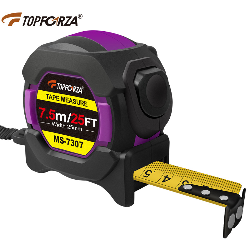 TOPFORZA Измервателна лента 7.5 м, самозаключваща се стоманена, телескопична
