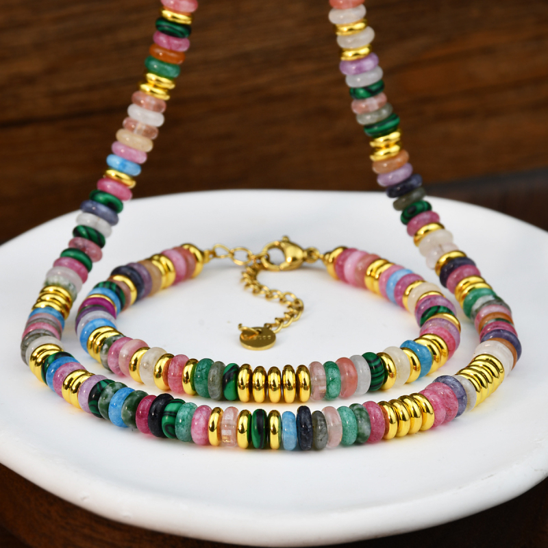 Youfei set colier și brățară pentru claviculă, material mixt, placare electroplată, stil feminin răcoros