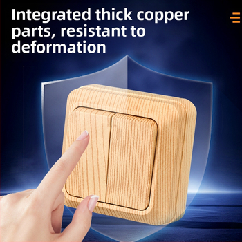 Стенен контакт с ключ, Европейски стандарт, 10A, 100–250V, месингов корпус, CE