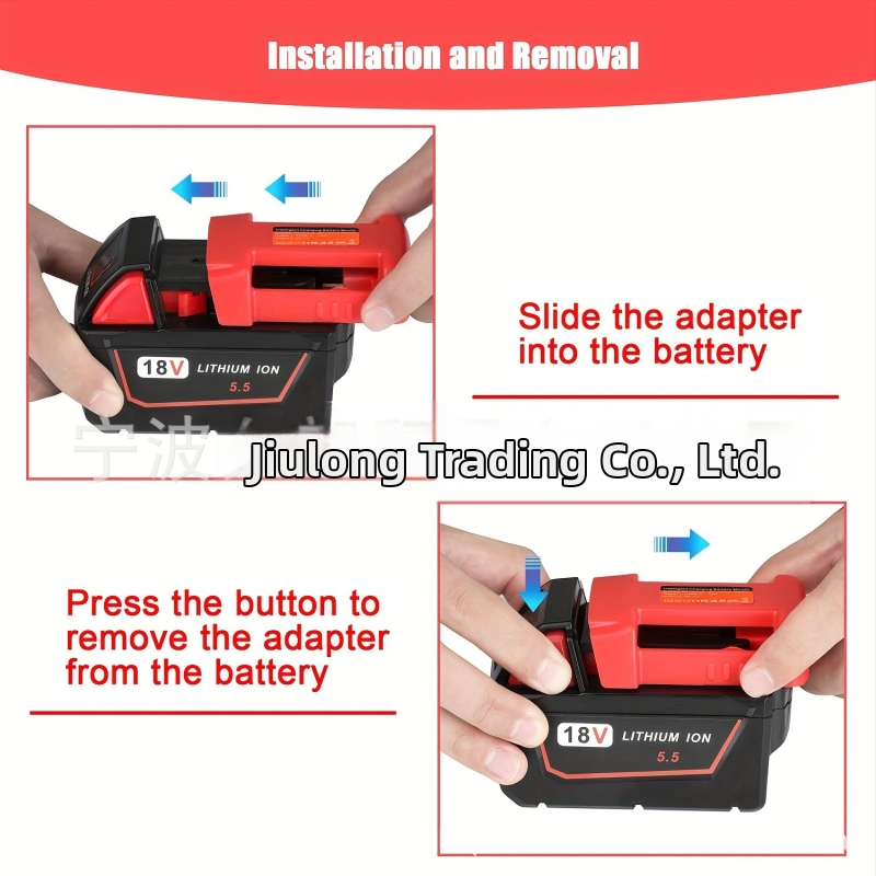USB Type-C зарядно за коланова катарама за 18V електрически инструменти с литиева батерия — конвертор адаптер, тегло 70 g