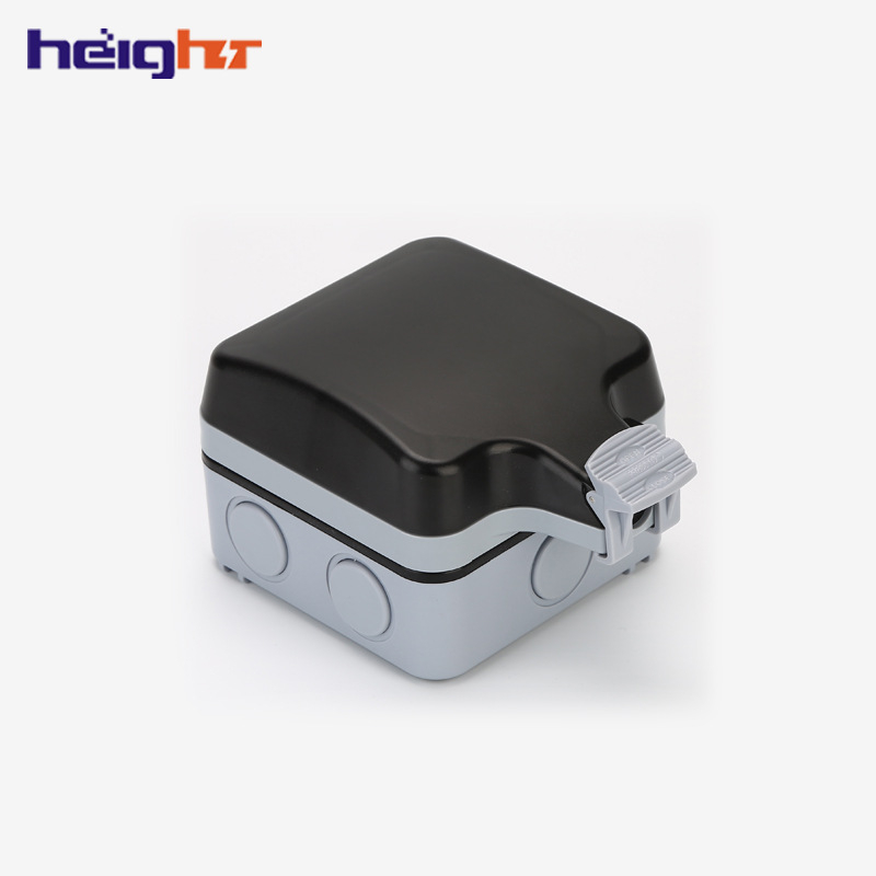 Външна водоустойчива розетка, Британски стандарт, IP66, монтирана на стена, 220V 13A