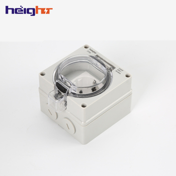 HEIGHT Външна водоустойчива стенна розетка с едно гнездо, 16 A, 250 V, медни контакти, CE сертифицирана