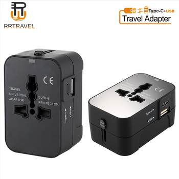 RRTRAVEL universalus kištukų adapteris su dvigubais USB 2.1A