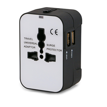 RRTRAVEL universalus kištukų adapteris su dvigubais USB 2.1A
