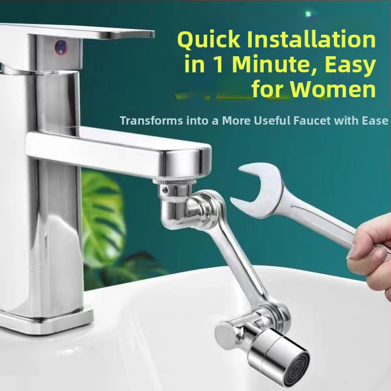 Co-run универсален роботизиран кран за чешмата с въртяща дюза и против пръски аератор, ABS, регулируем, пуснат през 2022.