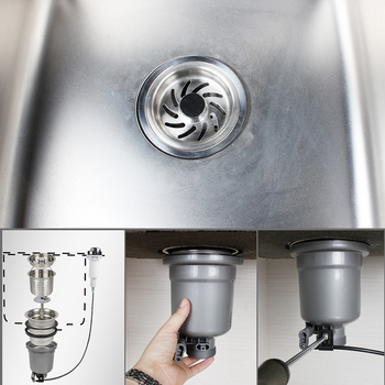 Brand Talea: Kuhinjski odvodni komplet s jednim odjelom i automatskim upravljanjem, model XK217C006, materijali PP + 304 nehrđajući čelik + PVC, stil lagani luksuz, dimenzije 110 × 114 × 140 mm