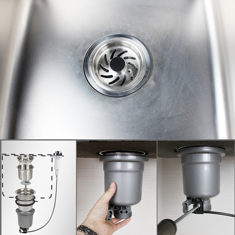 Brand Talea: Kuhinjski odvodni komplet s jednim odjelom i automatskim upravljanjem, model XK217C006, materijali PP + 304 nehrđajući čelik + PVC, stil lagani luksuz, dimenzije 110 × 114 × 140 mm