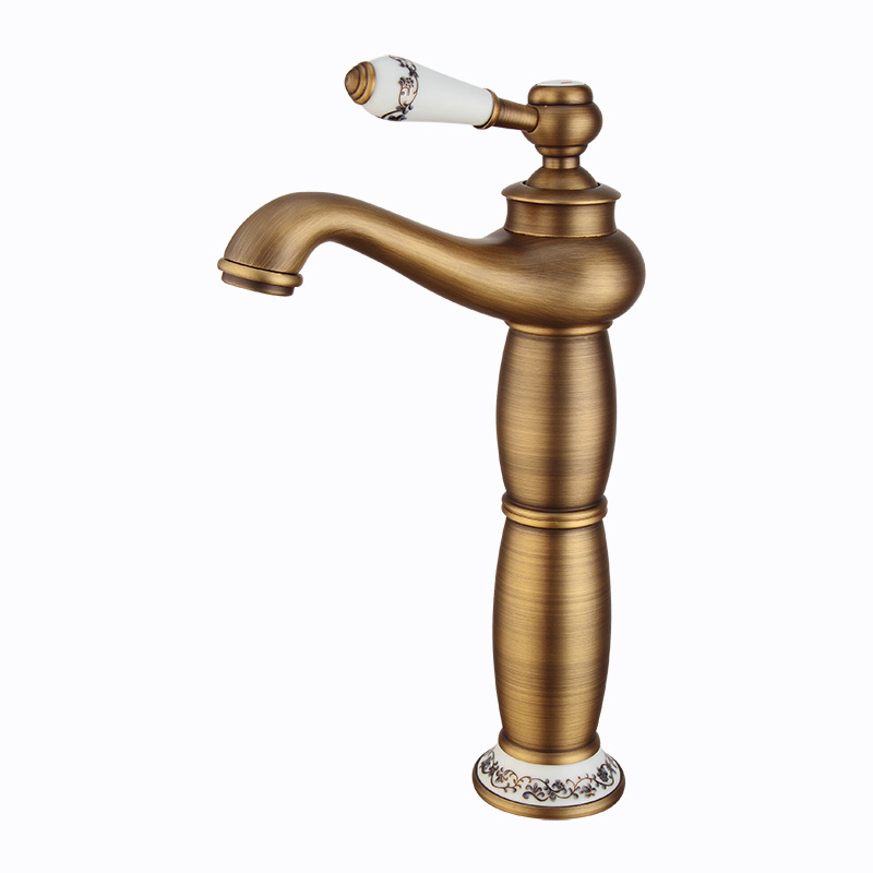 Praustuvo čiaupas, varis, maišymo, montuojamas ant plokštės, keramikinis disko vožtuvas, 8 mm įėjimas/išėjimas