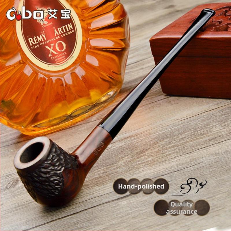 Aibo tabako pypė – metalas, rankų darbas, išlenktas retro stilius