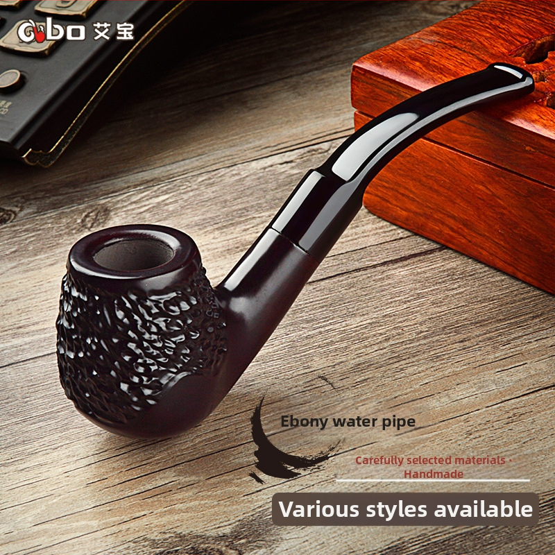 Aibo tabako pypė – metalas, rankų darbas, išlenktas retro stilius