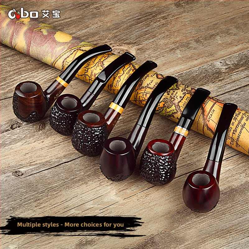 Aibo tabako pypė – metalas, rankų darbas, išlenktas retro stilius