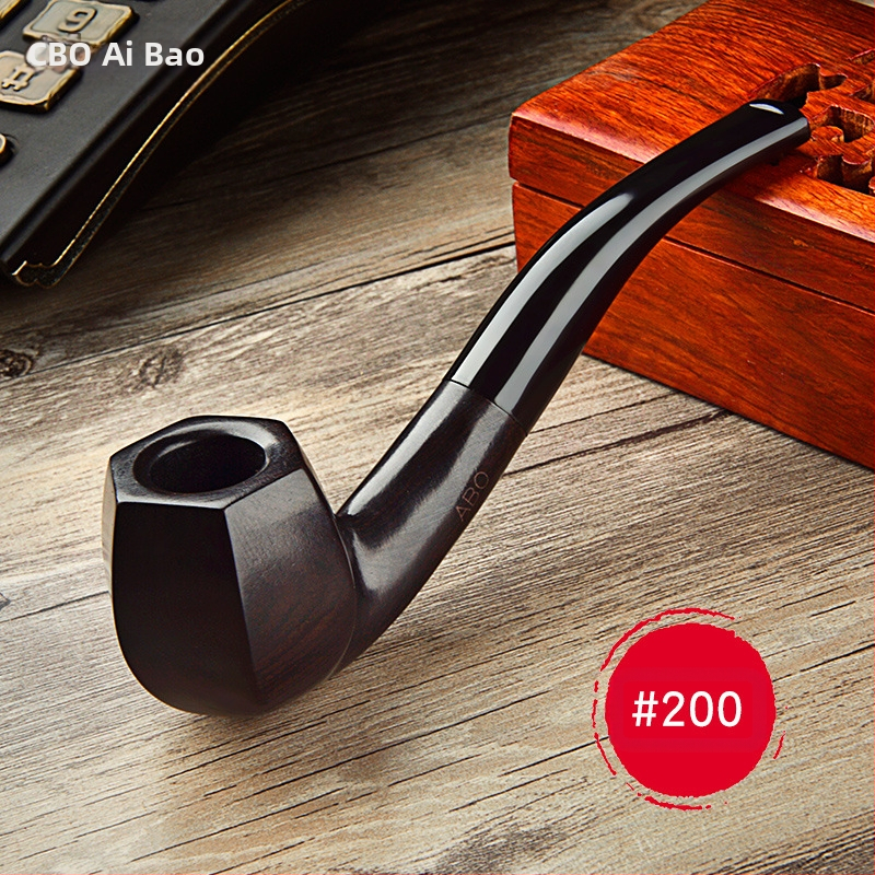 Aibo tabakas pīpe – metāls, roku darbs, izliektā retro dizaina