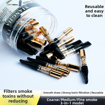 Xiangjia 169S Plastmasas cigarešu turētājs – trīs lietošanas režīmi (rupjš, vidējs un smalks) pildīšanai un tīrīšanai,atkārtoti lietojams, Xiangjia zīmols, produkta kods 169S, kastē 100×200