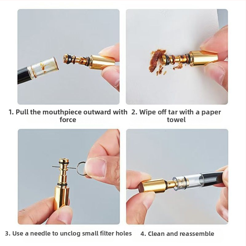 Xiangjia 169S – пластмасов държач за цигари с три режима на употреба (грубо, средно и фин) за пълнене и почистване, повторно използваем, марка Xiangjia, код на продукта 169S, кутия 100×200