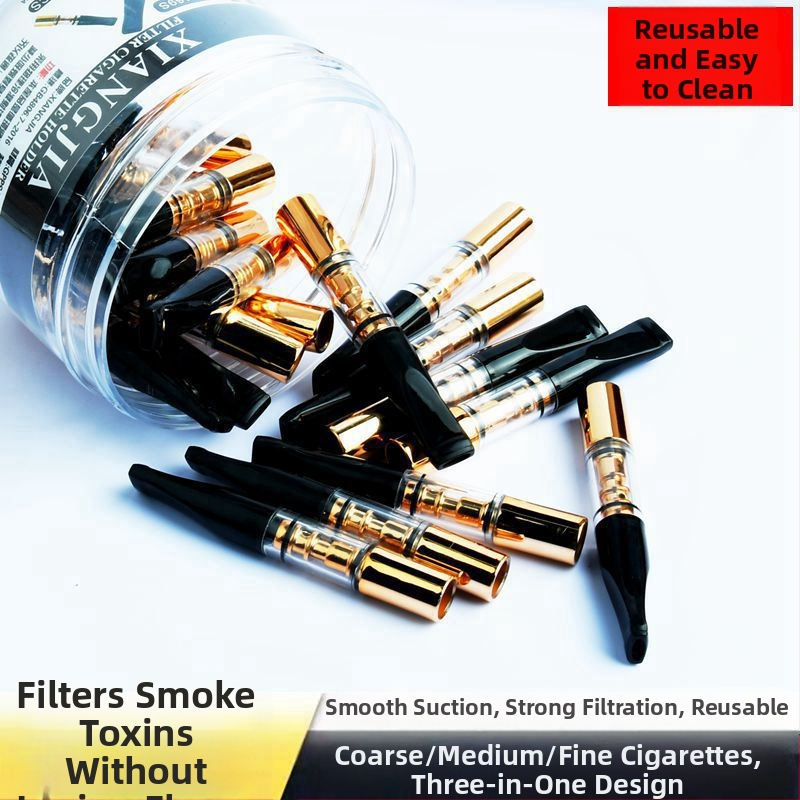 Xiangjia 169S Plastmasas cigarešu turētājs – trīs lietošanas režīmi (rupjš, vidējs un smalks) pildīšanai un tīrīšanai,atkārtoti lietojams, Xiangjia zīmols, produkta kods 169S, kastē 100×200