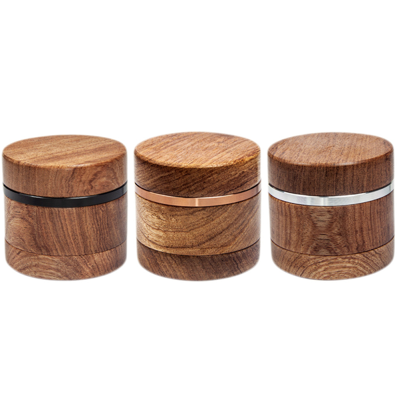 Somgar tabakas smalcināšanas ierīce no valriekstu koka un alumīnija sakausējuma, 4 slāņi