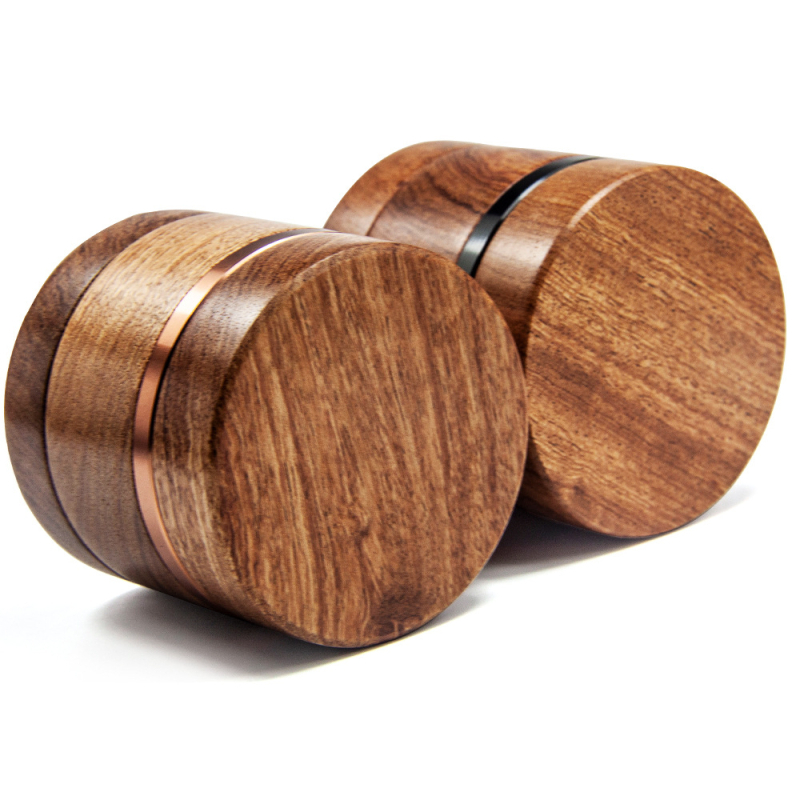 Somgar tabakas smalcināšanas ierīce no valriekstu koka un alumīnija sakausējuma, 4 slāņi