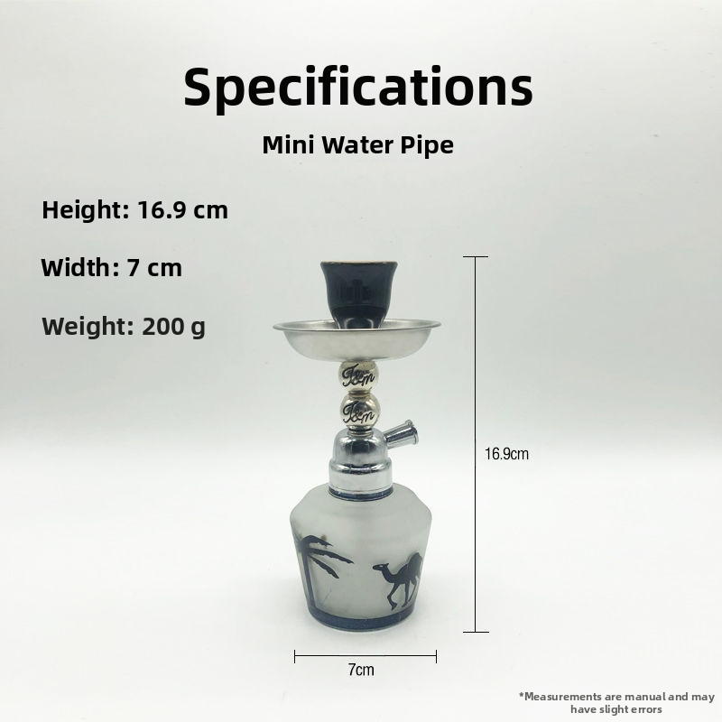 Мини водна лула сет за шиша със стъклена тръба, електроплатирано покритие, марка Lions, модерен стил