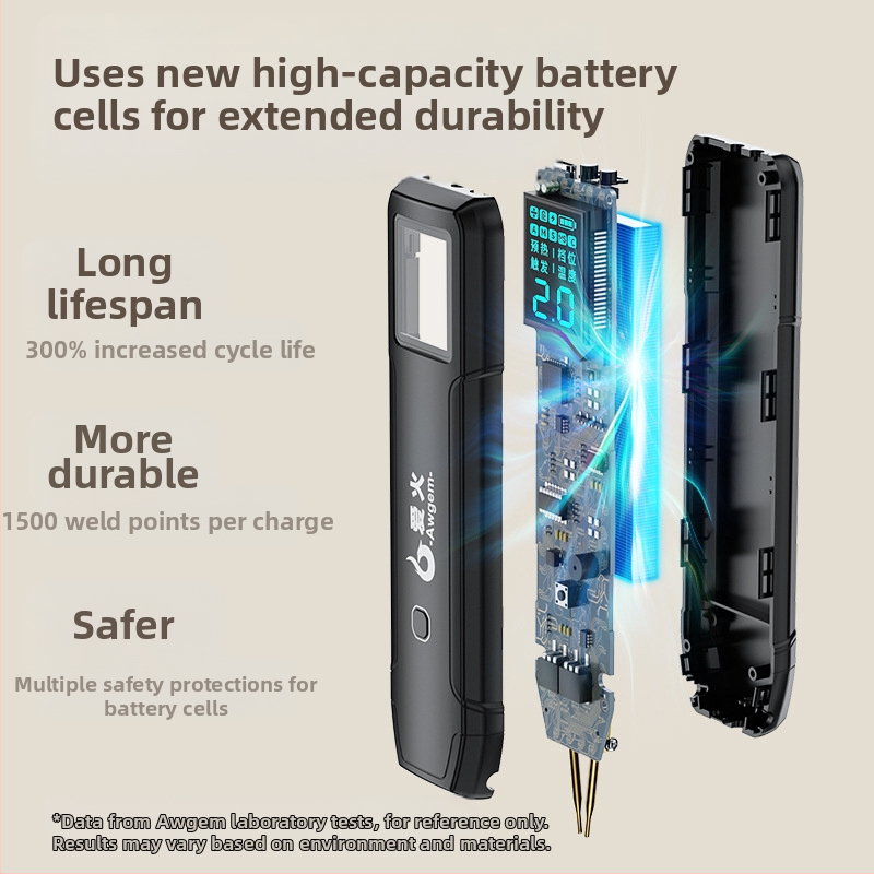 Love Fire SH2 точков заваръчен апарат | преносим ръчен инструмент заваряване на метал и никел, 5V вход, автоматично управление, захранване от батерия