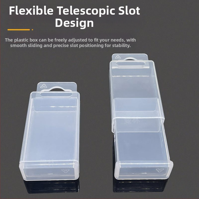 Пластмасова телескопична правоъгълна кутия за съхранение на свредла и фрези, антистатична