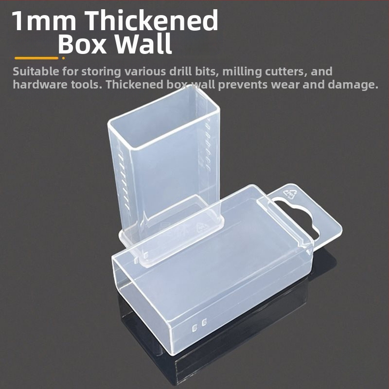 Пластмасова телескопична правоъгълна кутия за съхранение на свредла и фрези, антистатична