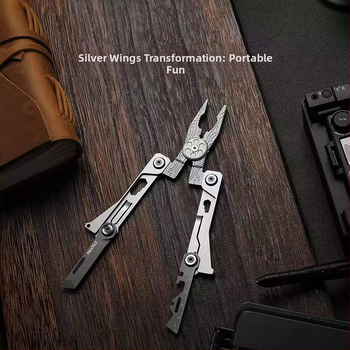 Nalto Silver Wing EDC комплект със сгъваем нож — 14 функции за открито и общо ползване