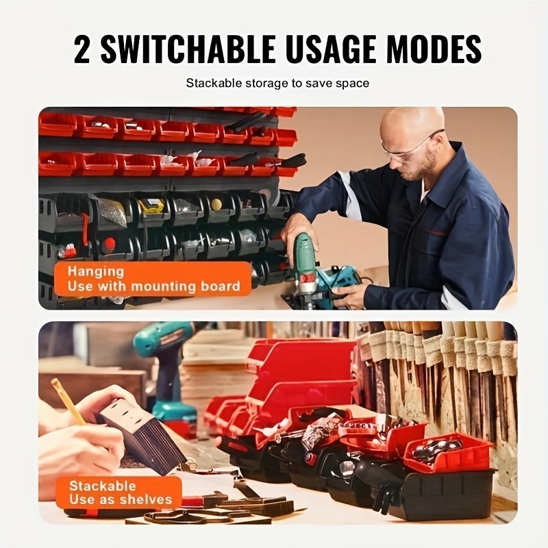 VCAN 48 dalių įrankių rinkinys su nugaros pakabinama detalė dėžutė, PP plastikas