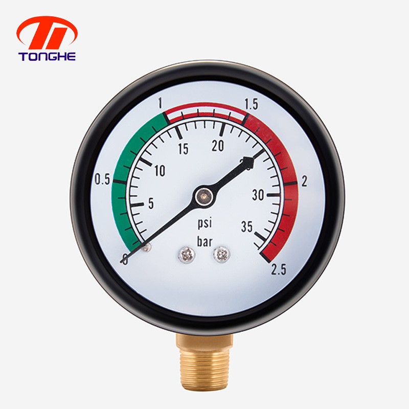 Vandens rezervuaro slėgio tikslus matuoklis – Modelis Y70, Tipas: Tikslus slėgio matuoklis, Diapazonas 0-2.5, Tikslumas 2.5, Jungtis: Rankinė