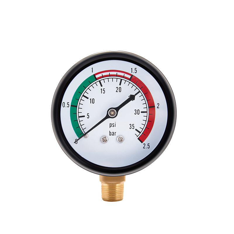 Vandens rezervuaro slėgio tikslus matuoklis – Modelis Y70, Tipas: Tikslus slėgio matuoklis, Diapazonas 0-2.5, Tikslumas 2.5, Jungtis: Rankinė