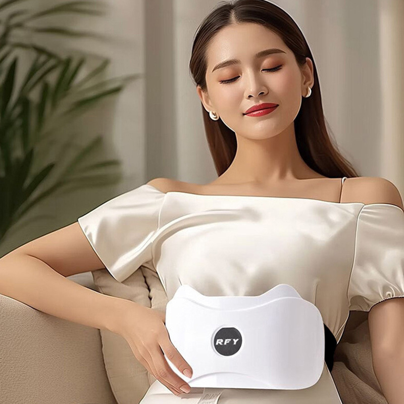 Masaj pentru abdomen cu tehnică de lovire și frământare, alimentat cu baterie, control prin buton, masaj cu compresie caldă