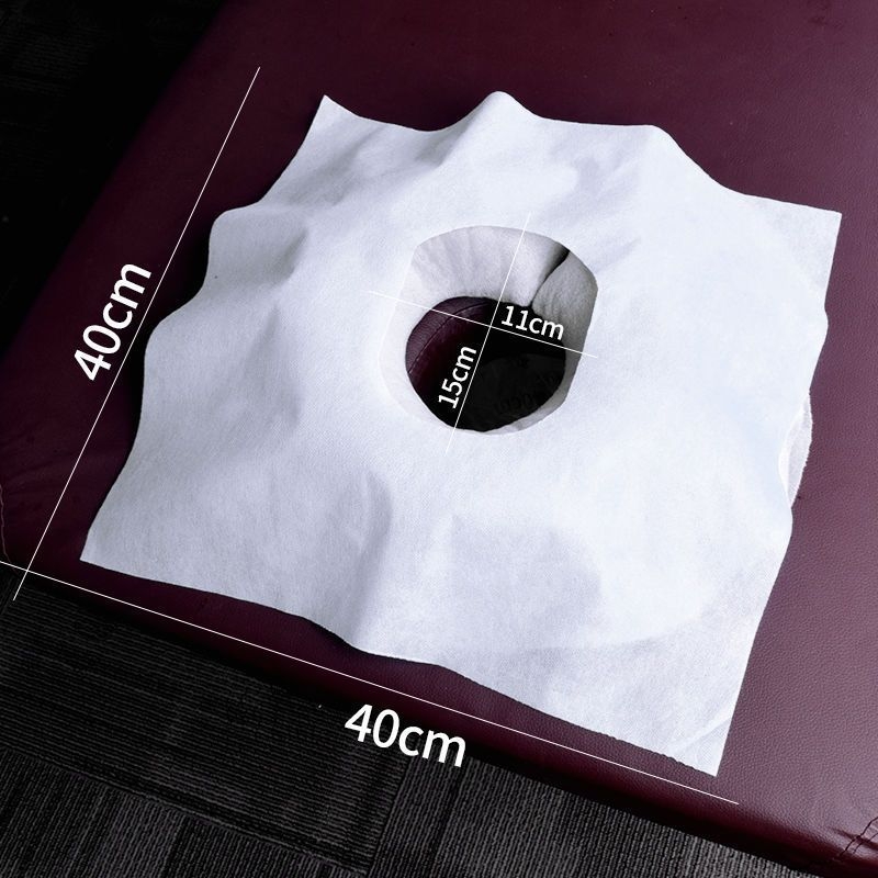 Vienkartinis veido rankšluostis su anga masažinei lovai, veido rankšluostis su anga, 140-170 g