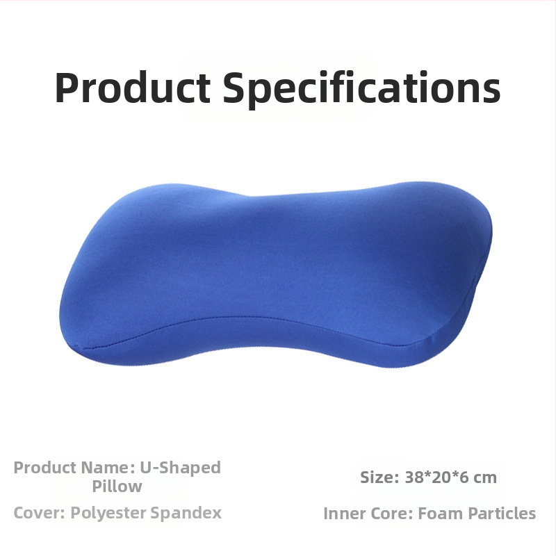 Възглавница с форма на кост, пълнеж от пяна на частици, тегло 120 г, плат полиестер-еластан, семпъл стил, за офисна почивка