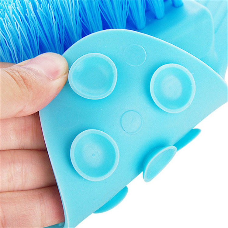 Zuhanyzós lábmosó kefe, exfoláló, puha sörtékkel, lábmasszázs, akasztóval és szívócsészével, TPR anyag