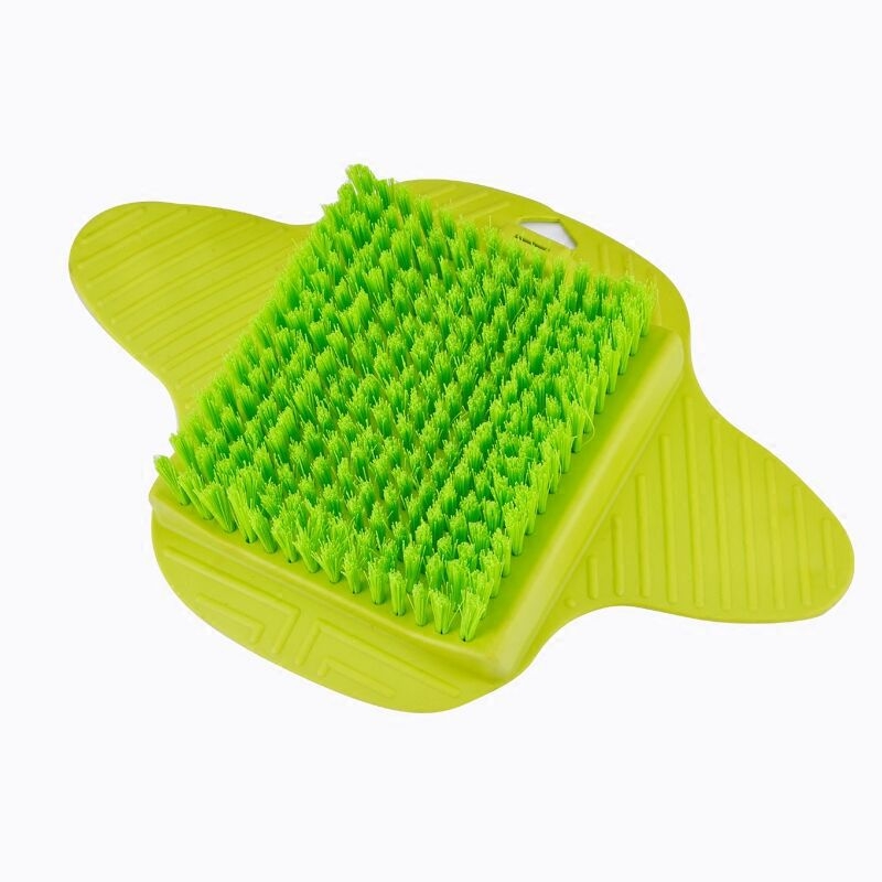 Zuhanyzós lábmosó kefe, exfoláló, puha sörtékkel, lábmasszázs, akasztóval és szívócsészével, TPR anyag