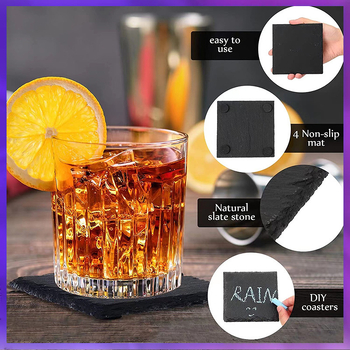 Κυκλική βάση ποτηριού από φυσικό σχιστόλιθο σε ιαπωνικό στυλ; ομοιογενές μοτίβο; premium; μοντέρνος μινιμαλισμός; κυκλοφόρησε το 2024.