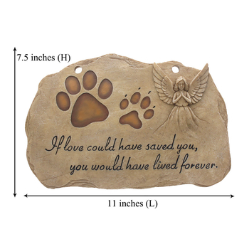 Τετράγωνο μνημείο για σκύλου από συνθετική ρητίνη, κινέζικου στυλ διακόσμηση από ρητίνη