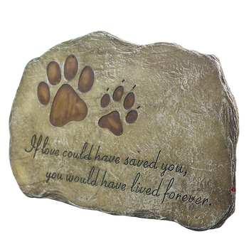 Τετράγωνο μνημείο για σκύλου από συνθετική ρητίνη, κινέζικου στυλ διακόσμηση από ρητίνη