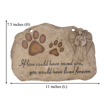 Τετράγωνο μνημείο για σκύλου από συνθετική ρητίνη, κινέζικου στυλ διακόσμηση από ρητίνη