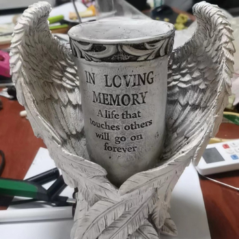 Gyanta Angyal Szárnyas Kerti Szobor – Kültéri Temetői Emlék Dekoráció