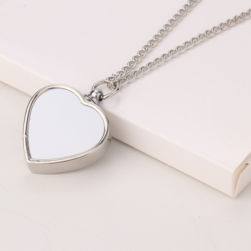 Колие | Сърцевидна висулка за съхранение на сувенири, метал: цинкова сплав, стил: модерен минимализъм, подходящ подарък за сватби, рожден ден, годишнина