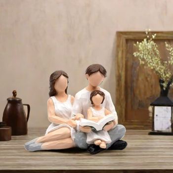 Σετ φιγούρων από ρητίνης – πατέρας και κόρη, γάτα μητέρα και γιος, σειρά μπάσκετ, σύγχρονο μίνιμαλιστικό στυλ