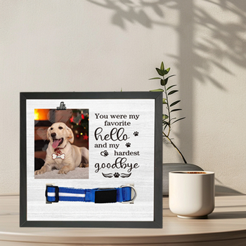 Ξύλινο πλαίσιο μνήμης για σκύλους με μικρό κλιπ και εγγραφή ανάπτυξης