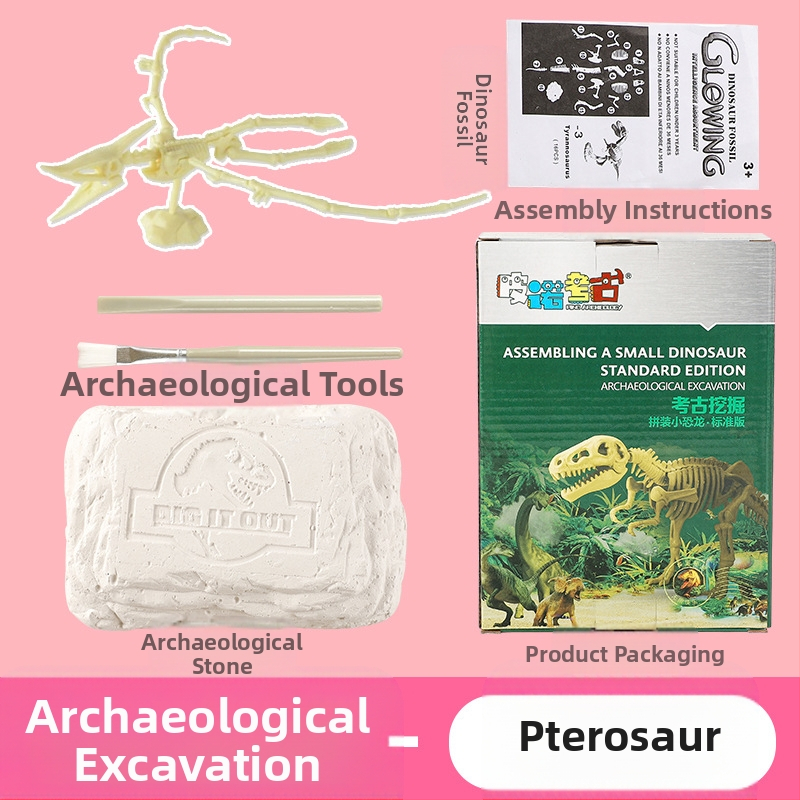Plastmasas arheoloģiskā rotaļlieta dinozauru fosiliju izrakšanai – Tyrannosaurus Rex skeleta modelis izglītībai, kognitīvajai attīstībai, roku- acu koordinācijai, 14+