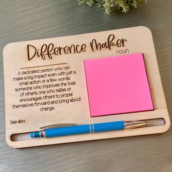 Boxwood βάση σημειωματάριου — ξύλινο διακοσμητικό κρεμαστό, μοντέρνος μινιμαλισμός, μάρκα Super