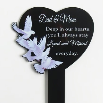 Akrilinė sodo memorialinė plokštelė lauko naudojimui